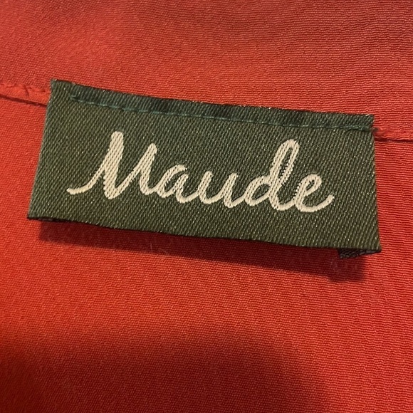 Maude Perfect Fall Orange Blouse. Size medium - Picture 2 of 8